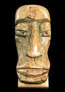 African Head - Wood, stone